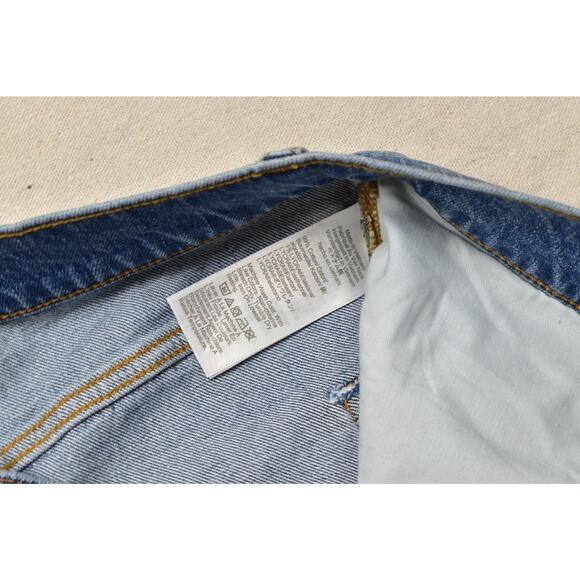 J.Crew Women's Blue High Rise Full Length Wide Leg Jeans Size 32 Button Fly - Picture 7 of 8